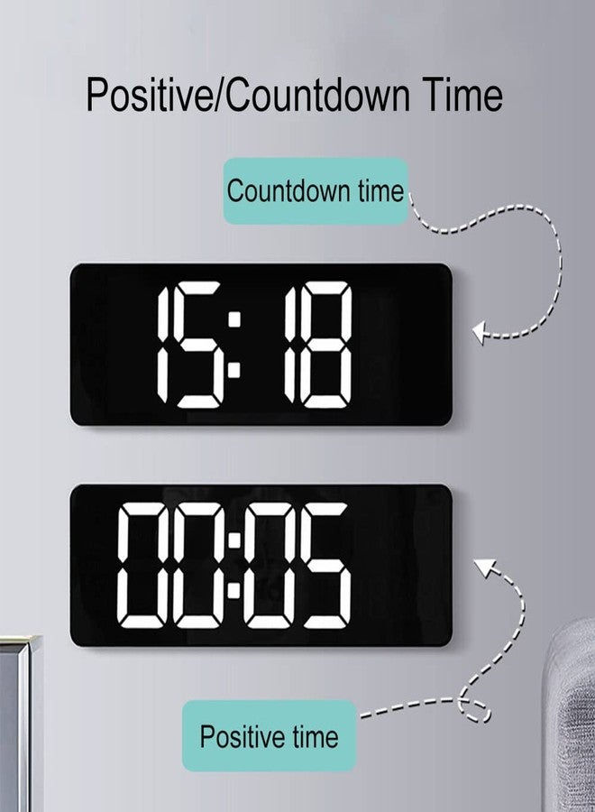 Lancoon Digital Wall Clock, 16 Inch LED Big Display with Indoor Temperature Calendar Wireless Remote Control Adjustable Brightness Charging Port for Living Room Kitchen Bedroom - Image 3