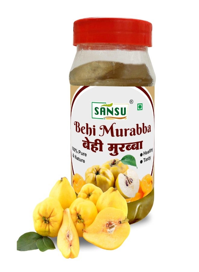 SANSU Behi Murabba "Natural Pure Hygienic" | Behi Murabba, Bihi Murabba, Safarjal Murabba) (Quince Murabba) with "Raw Forest Honey | Good for Health and Immunity 1 kg - Image 1