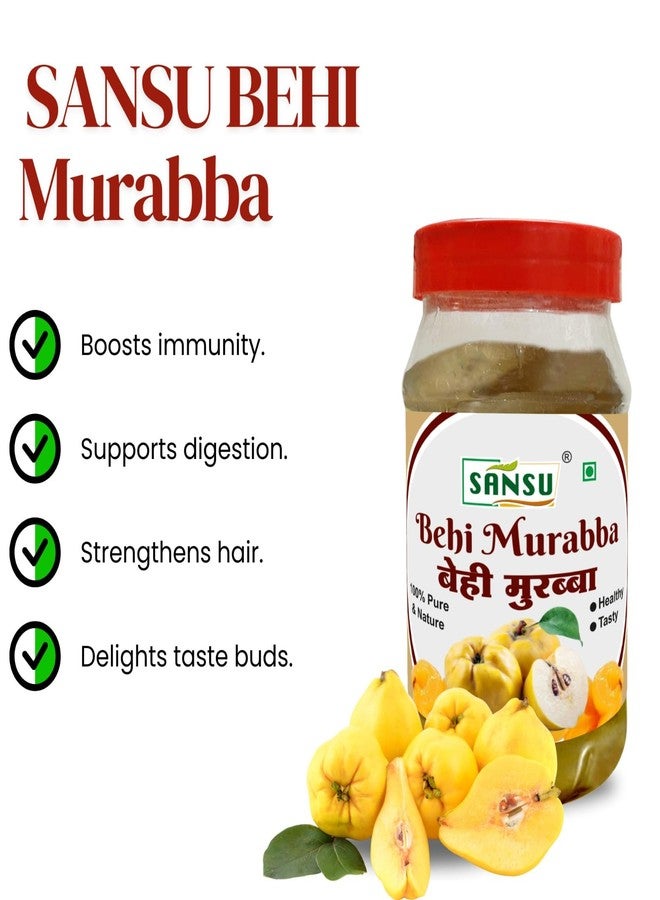 SANSU Behi Murabba "Natural Pure Hygienic" | Behi Murabba, Bihi Murabba, Safarjal Murabba) (Quince Murabba) with "Raw Forest Honey | Good for Health and Immunity 1 kg - Image 5