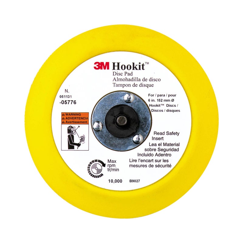 3M Hookit Disc Pad 05776, Easy Change Out, Medium Density Foam, 6 in - Image 1