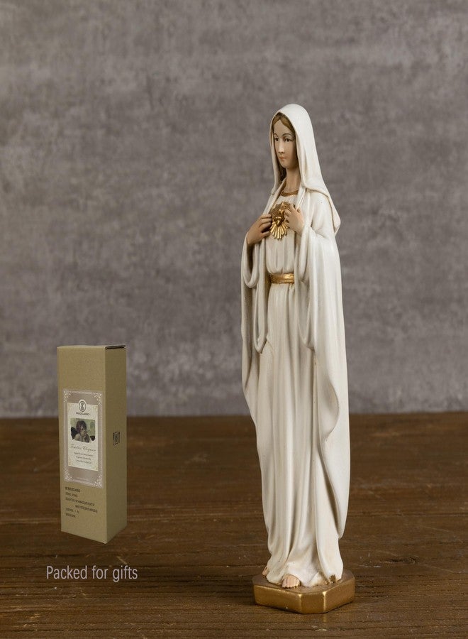 BC BUILDCLASSIC BC Catholic Immaculate Heart of Mary Figure, 6" H Blessed Holy Mother Virgin Mary Statue Indoor, Religious Gifts, Handpainted Renaissance Sculpture Purity & Grace Collection by Buildclassic - Image 4