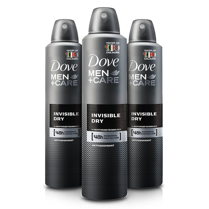 Dove Men Care Invisible Dry Spray Deodorant (3.8 oz, 3 pk.) - Image 1