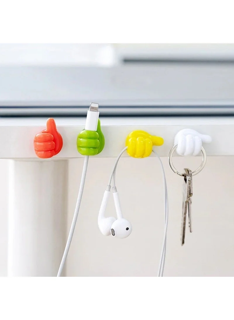 BarkoFix 5Pcs Thumb Cable Gripper Silicone Home Organizer Toothbrush Headphone Cable Holder