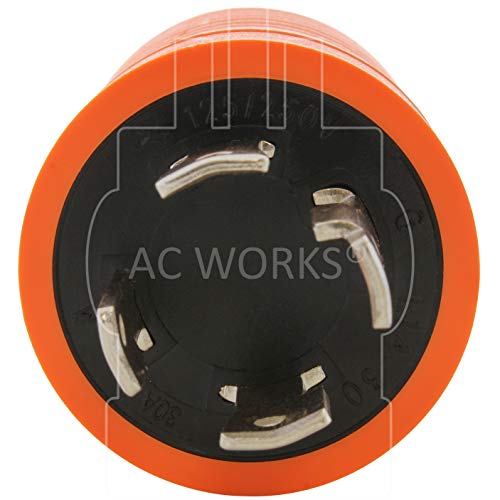 AC WORKS [ADL1430520] Locking Adapter L14-30P 30Amp 125/250Volt 4-Prong Male Plug to 5-15/20R Regular Household 15/20Amp Female Connector - Image 3