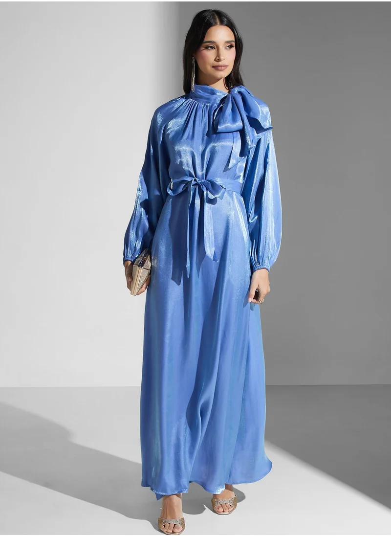 Khizana Neck Tie A-Line Dress
