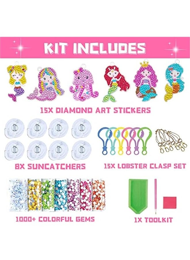 Arts and Crafts Diamond Painting Kit for Kids - Make Your Own Gem Keychains - Acrylic Paint by Number - DIY Keychain Crafts for Girls and Boys Ages 3-12 (Mermaid) - pzsku/Z285804B7E7C1D73D55FFZ/45/_/1713872721/4d12699b-564c-48e5-99f9-55a870f9e8d2