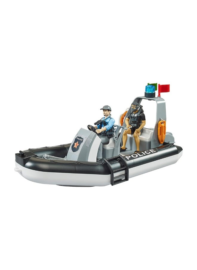 Bruder Police Boat With Figures  - Image 1