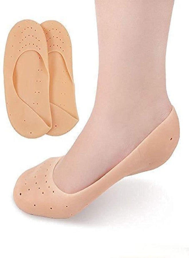Zeki All Type Silicone Gel Heel Pad Socks For Heel Swelling Pain Relief,Dry Hard Cracked Heels Repair Cream Foot Care Ankle Support Cushion - For Men And Women (Full Heel) - Image 1
