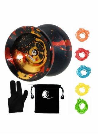 Responsive Yoyo, Y01 Node Unresponsive Yoyo Advanced Professional Yoyo , Long Spinning Time Prettiest Yoyo with Glove, Yoyo Bag and 5 Replacement Yoyo Strings (Black Splash Golden) - pzsku/Z285813285F0AC76E432EZ/45/_/1656730724/c2709d94-3a6b-48ba-b8ab-8648d87307c9