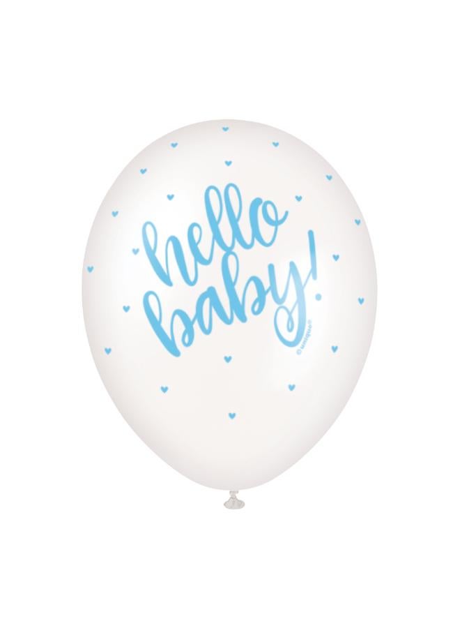 Unique "Hello Baby" 12" Latex Balloons - Pack of 5