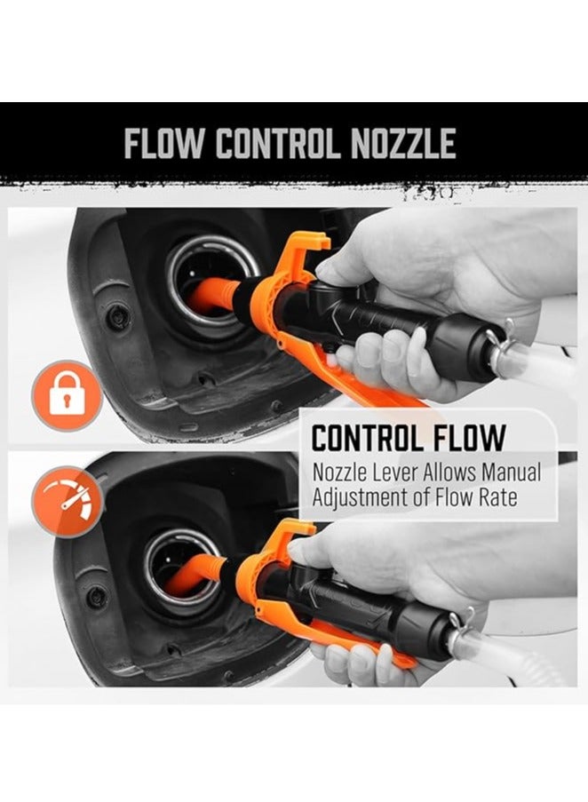 Battery transfer pumps, portable transfer pumps, transfer pumps for gasoline, kerosene, diesel, industrial water, etc., with flow control nozzles - Image 4