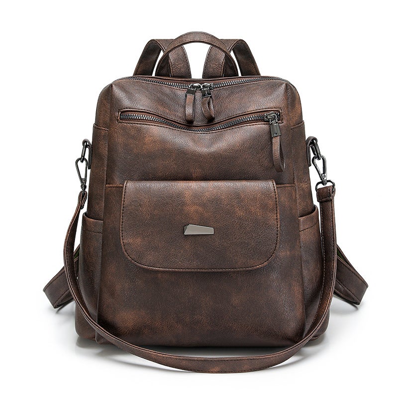 Women's PU Multi-functional Travel Commuter Backpack - Image 2