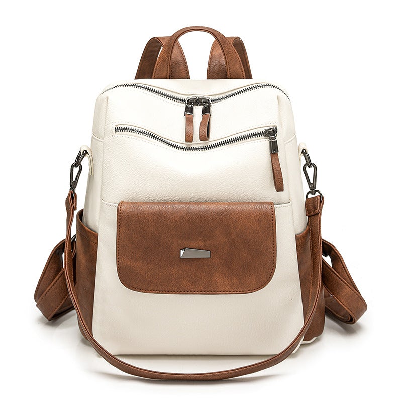 Women's PU Multi-functional Travel Commuter Backpack - Image 1