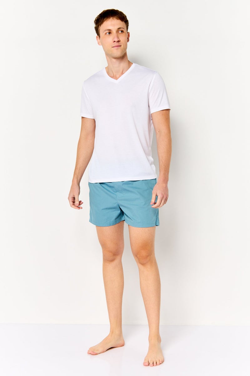 Kenneth Cole Men Brand Logo Underwear Boxer, Aqua Blue - Image 2