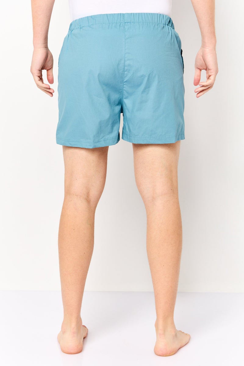 Kenneth Cole Men Brand Logo Underwear Boxer, Aqua Blue - Image 4