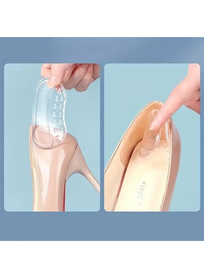 2Pcs Silicone Heel Pads Arch Support Women Non Slip Cushion Breathable - Image 4