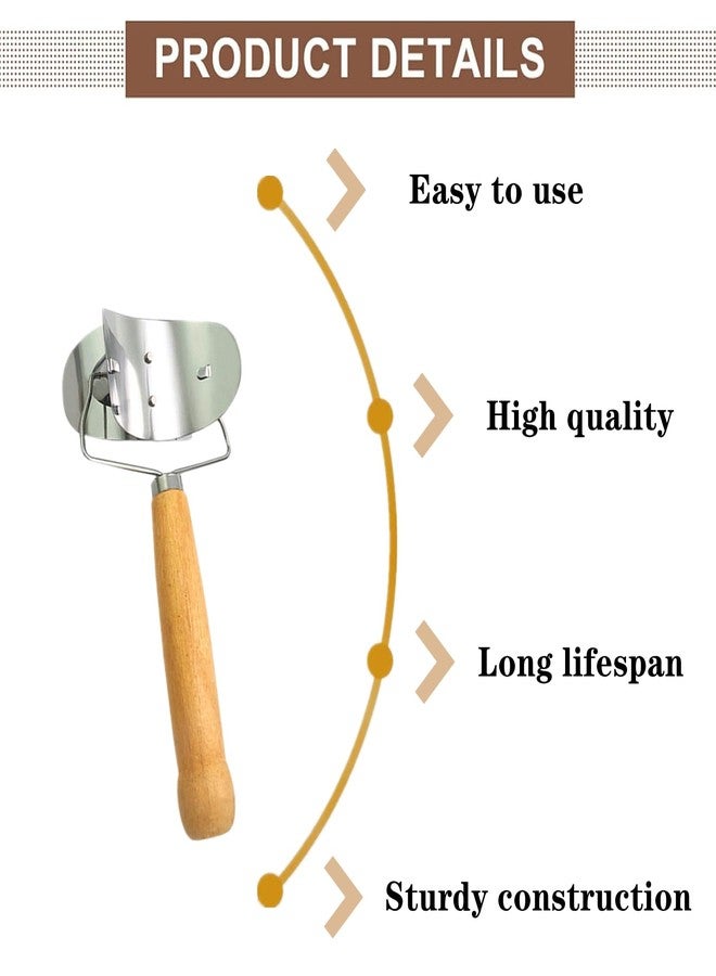 Nanchroadly 2 PCS Dumpling Cutter Sturdy Dumpling Maker Dumpling Wrapper Skin Dough Cutter Stainless Steel Dough Blenders Circle Roller Mold for DIY Kitchen Accessories - Image 3
