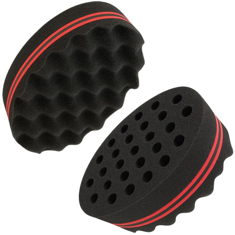 Brvlsoc Hair Twist Sponge â€“ Double-Sided Barber Tool for Afro Coils, Dreads, Curls & Waves, Unisex Styling for Short or Long Hair (1 Pack) - Image 1