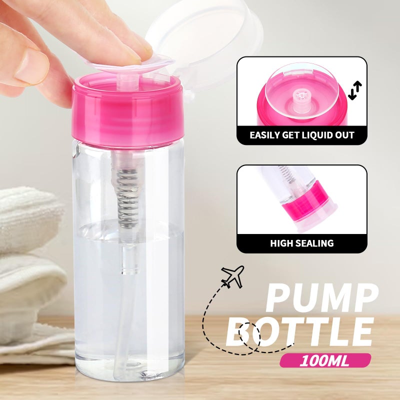 FANDAMEI FANDAME Gel Nail Polish Remover Tools Kit, 10 PCS Nail Polish Remover Clips Black, 100ml Nail Polish Remover Bottle, 500PCS Cotton Pad, Nail Brush, Cuticle Pusher, Nail File, Buffer Block Tools kit - Image 3