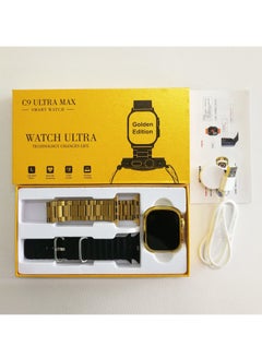 Ultra C9 Ultra MAX Luxury Gold 2.09-inch screen Bluetooth call, heart rate exercise watch, including gold and black strap  - Image 3