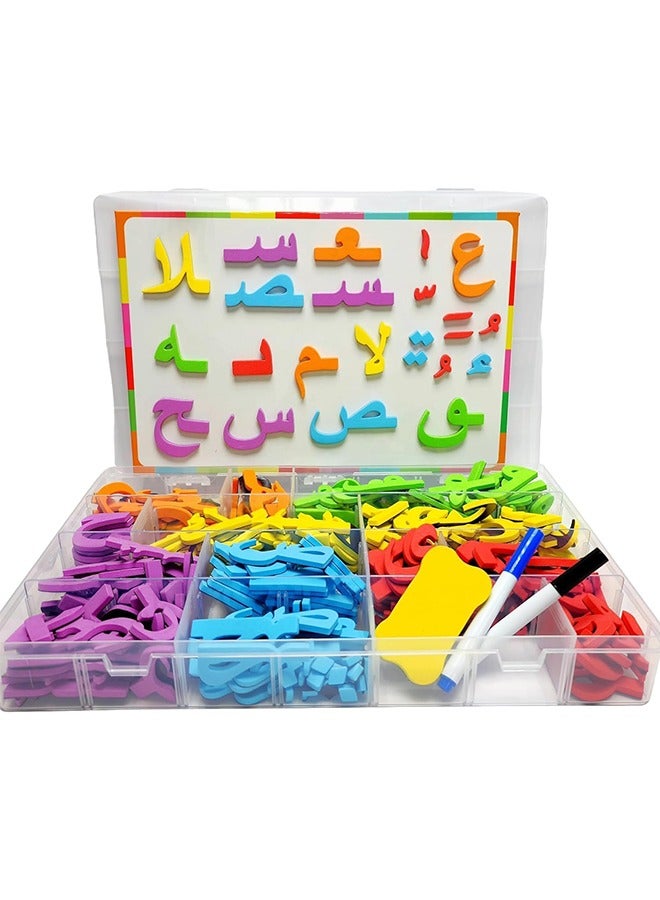 Arabic Alphabet Magnetic Alphabet and Number Boards, School Alphabet and Board Pack, Alphabet Learning Game Boards for Kids Spelling and Learning Activities, 374 Pieces with Double Sided Magnets - Image 1