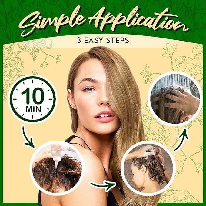 STRBOXONG 3-in-1 Herbal Hair Coloring Shampoo 500ml,10 Mins Herbal Hair Darkening Shampoo,Herbal Hair Dye Shampoo Natural Non-Scalp Hair Care Multi-Color Hair Dye, Unisex (Chestnut) - Image 3