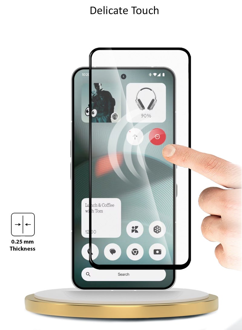 Wtech Nothing Phone (3) 5G 2025 Premium E2E Series Full Glue Full Cover Tempered Glass Screen Protector (MSGECN) - Clear/Black - Image 4