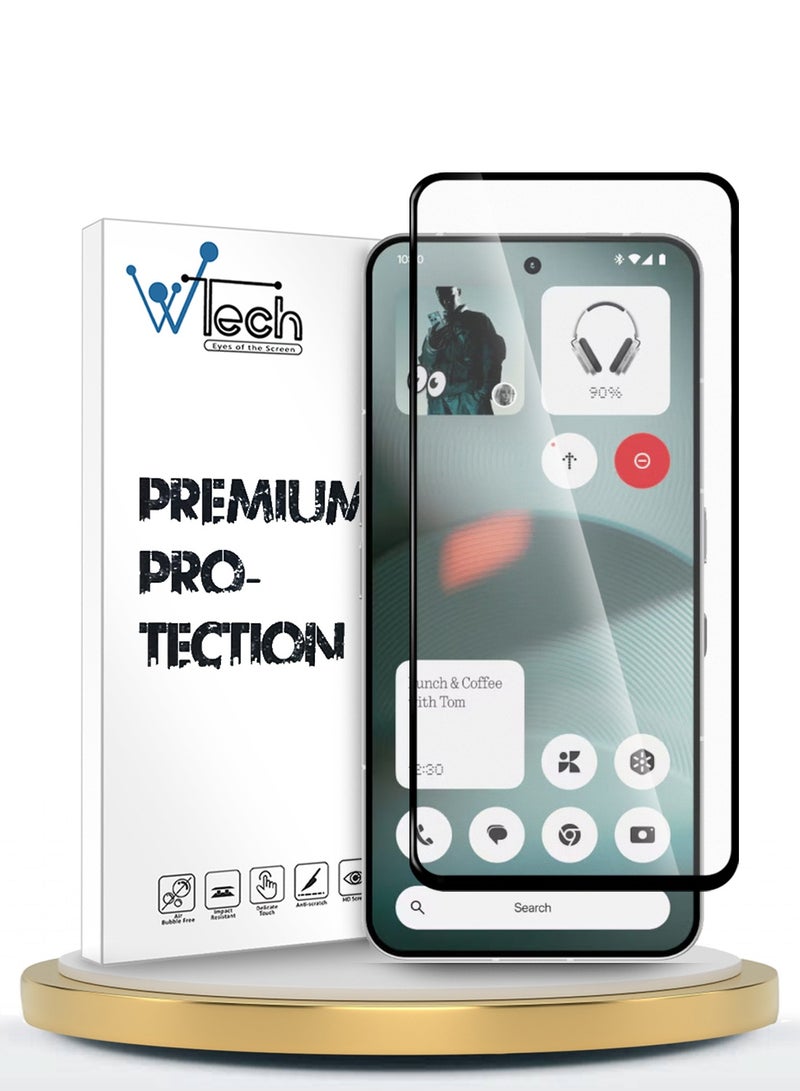Wtech Nothing Phone (3) 5G 2025 Premium E2E Series Full Glue Full Cover Tempered Glass Screen Protector (MSGECN) - Clear/Black - Image 1