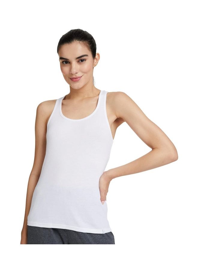 JOCKEY - Jockey 1467 Women Super Combed Cotton Rib Fabric Slim Fit Solid Racerback Styled Tank Top - Image 1