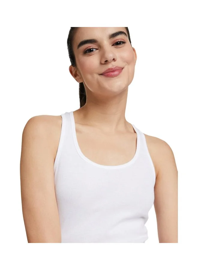 JOCKEY Jockey 1467 Women Super Combed Cotton Rib Fabric Slim Fit Solid Racerback Styled Tank Top