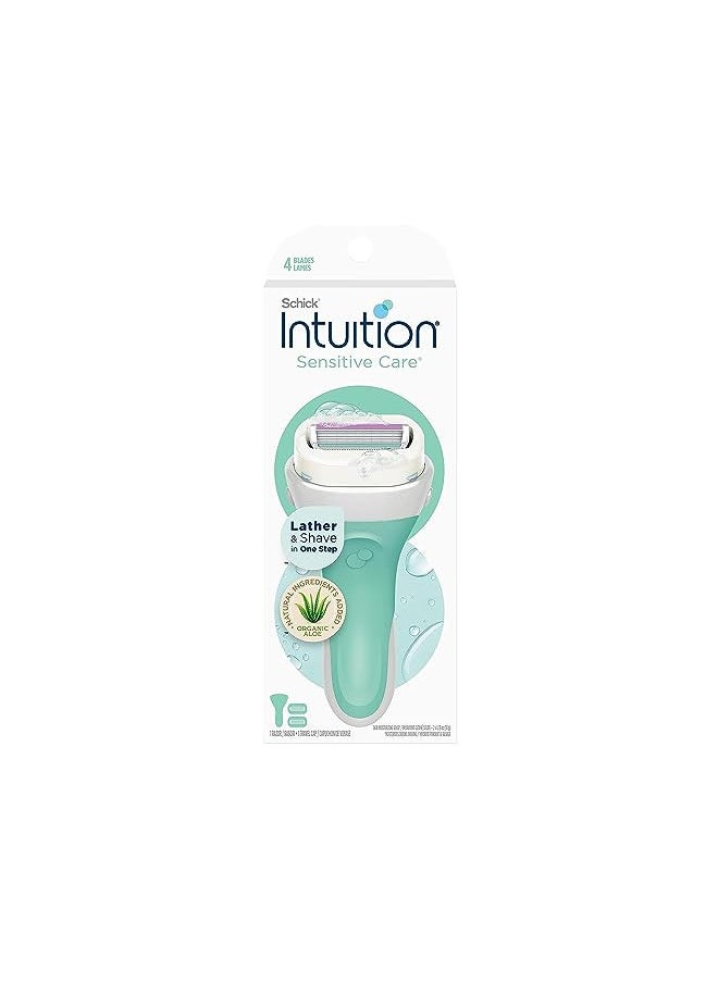 Intuition Schick Intuition Razors for Women with Sensitive Skin | 1 Razor & 2 Intuition Razor Blades Refill with Organic Aloe  - Image 1