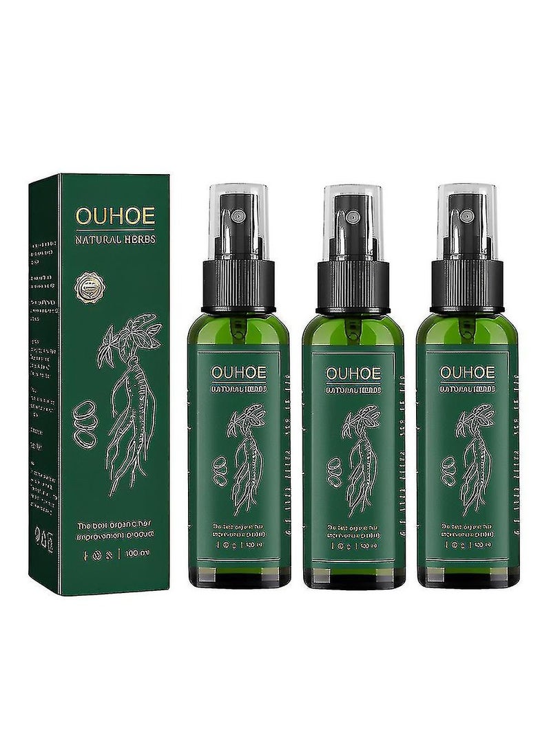 OUHOE - Pack Of 3 Ginseng Essence Moisturizing Hair Mist, Rapid Growth Hair Treatment 7 Day Hair Growth Serum Essence Oil Regrow, for Women & Men - Image 1