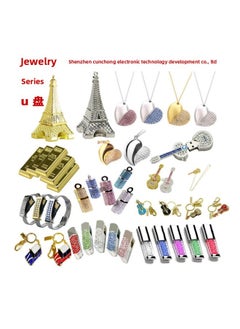 Generic Direct Jewelry Heart-shaped U Disk Love U Disk Metal U Disk 64G128G Gift U Disk LOGO-Color:Jewelry Series Sports Car-Capacity:8GB  - Image 2