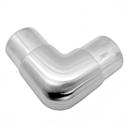 HAIWEN 90 Degree Flush Elbow FittingStainless Steel 304 Handrail Corner Elbow L Shape Tube Component for 508mm2inch Bar Rail Mirror Polished 1Pack - Image 3
