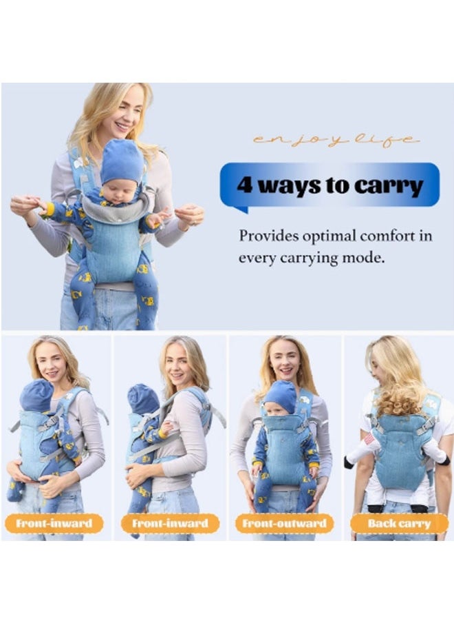 Vinnatsu Vinnatsu 4 in 1 Multifunction Baby Strap Waist Stool Hip Seat Baby Carrier Baby Carrier Ergonomic Infant Carrier with Hip Seat Kangaroo Bag Soft Adjustable Size, Very Suitable For Hiking Shopping Trip for Men Dad Mom(Pink)  - Image 4