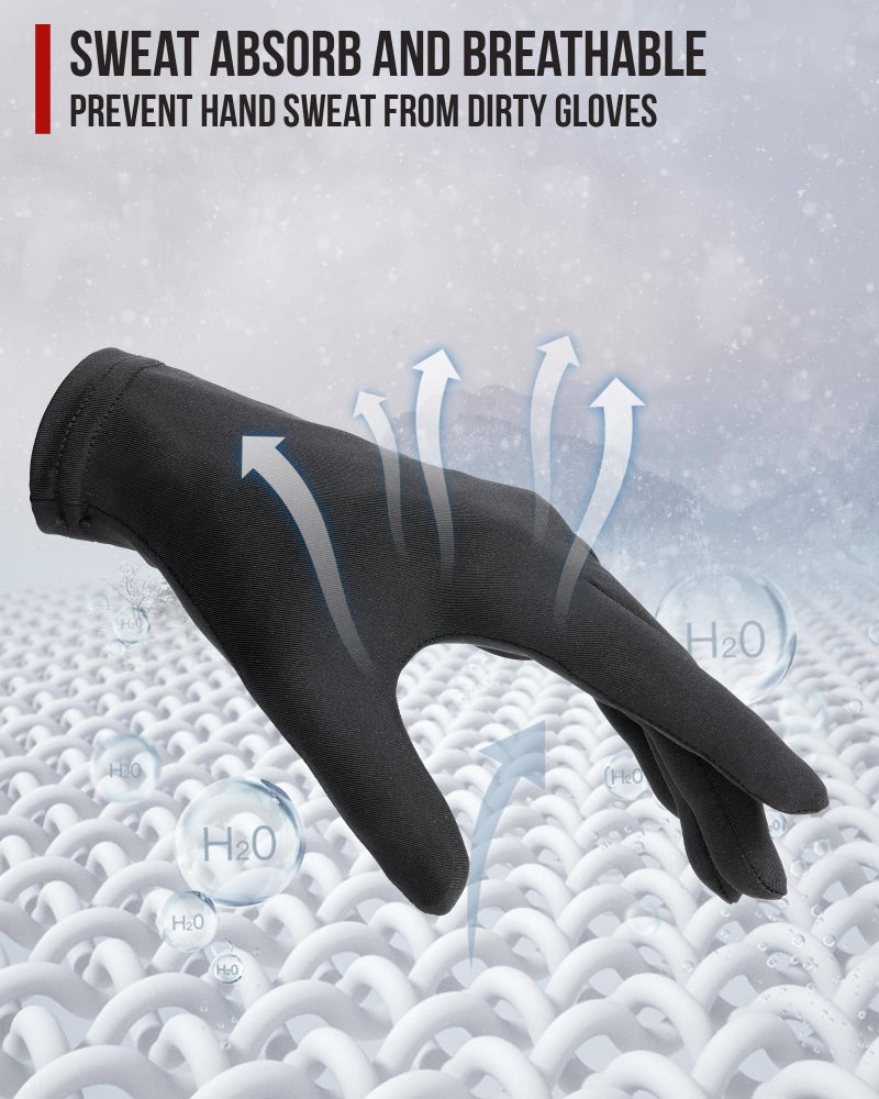 BORLENI Glove Liners - Lightweight Riding Gloves Liners for Motorcycle,Cycling Hiking,Sporting,Driving,Running,Skiing for Men Women - Image 5