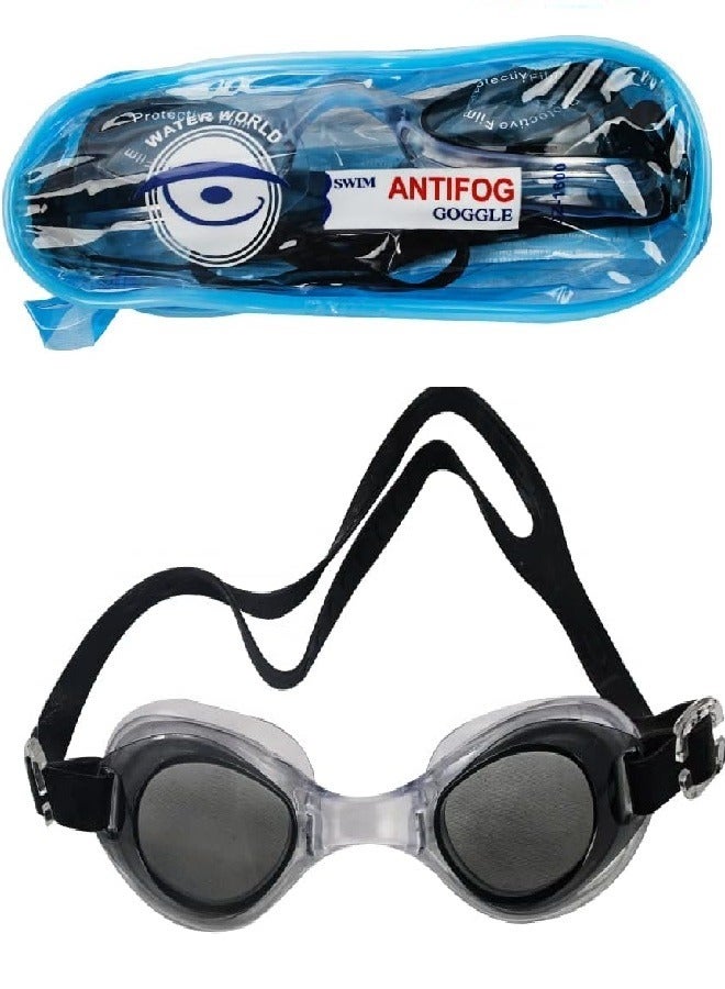 Antifog+Plus Swimming Goggles Adults.kids  Large View Silicone Swimming Eyewear Large Frame Ant Leakproof Swim Eyewear For Beach - Image 1