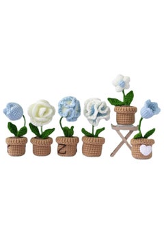 Arabest Crochet Kit for Beginners, 6Pcs Flowers Knitting Kit for Beginners Adults, Easy Crochet Kit for Beginners, Beautiful Flower, with Step-by-Step Instructions and Video Tutorials  - Image 1