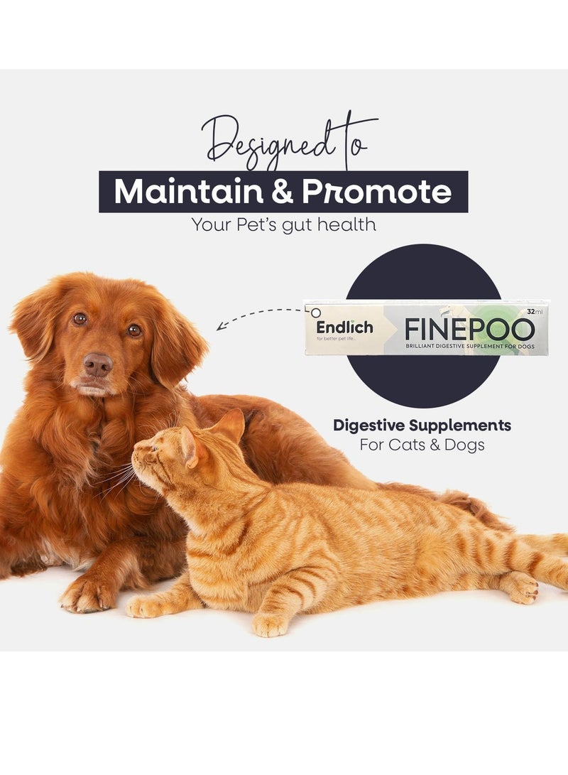 Endlich Finepoo Digestive Supplement for Dogs and Cats 32ml Prebiotic Probiotic Paste for Dogs and Cats Gut Health Digestion Supplement for Dogs and Cats - Image 3
