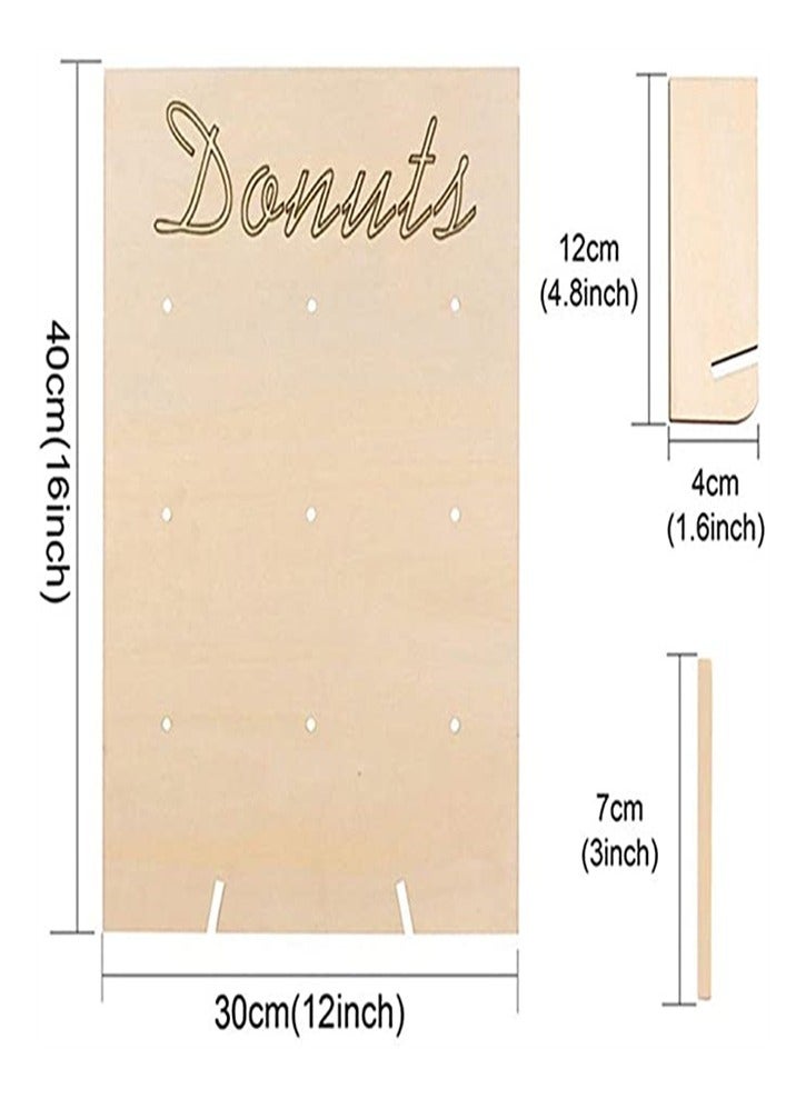 Goolsky Wooden Doughnut Rack for Wedding Supplies Birthday Party Baby Shower Household Decoration - Image 2