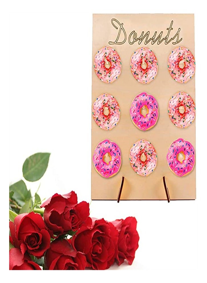 Goolsky Wooden Doughnut Rack for Wedding Supplies Birthday Party Baby Shower Household Decoration - Image 1