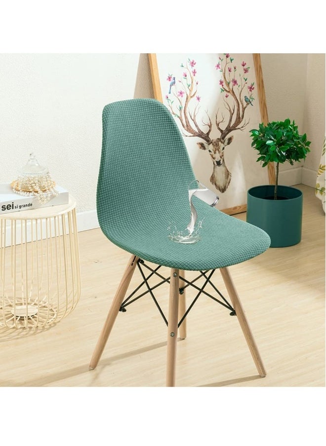 Generic - Scandinavian Dining Chairs Covers 2 pieces, Modern Stretch Removable Jacquard Shell Chair Slipcover for Dining Room, Kitchen, Bedroom, Living Room, Lounge Armless Chairs - Image 1
