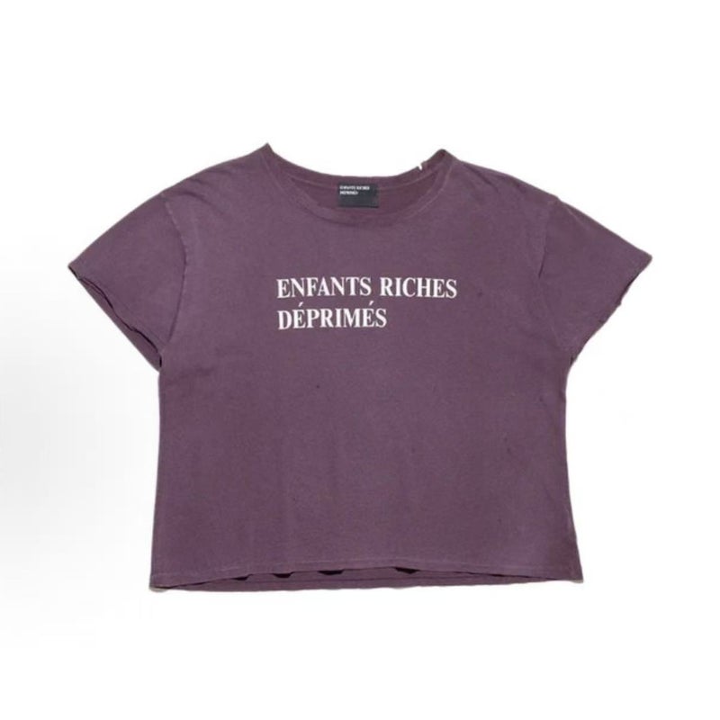 Enfants Riches Deprimes Erd Depressed Rich Kids Retro Washed Distressed Logo Short Sleeve T-Shirt - Image 5