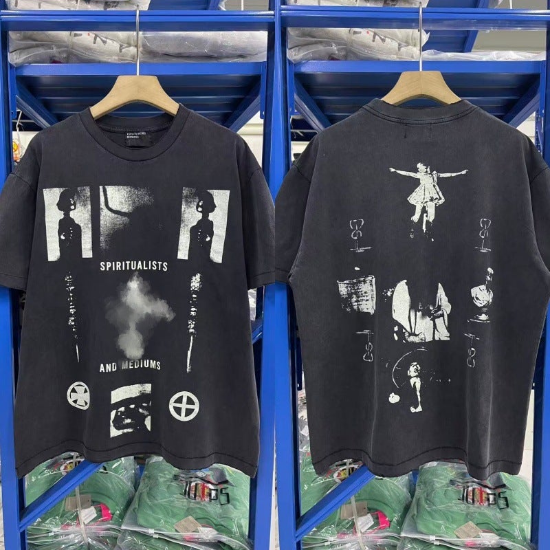 Enfants Riches Deprimes Erd Depressed Rich Kids Retro Washed Distressed Logo Short Sleeve T-Shirt - Image 1