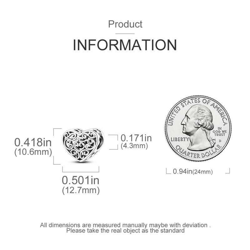 Parmuz charms for bracelet sterling silver love heart travel Bead for Bracelets and Necklaces 925 Charms Clover Butterfly gift for Woman - Image 2