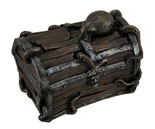 Zeckos Veronese Design Octopus Escape Decorative Deep Sea Treasure Chest Trinket Box - Image 1