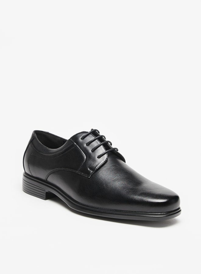 LBL by Shoexpress Solid Derby Shoes with Lace-Up Closure - Image 3