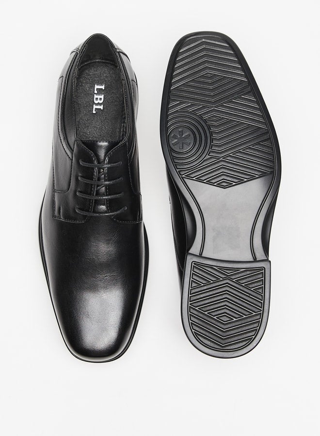 LBL by Shoexpress Solid Derby Shoes with Lace-Up Closure - Image 5