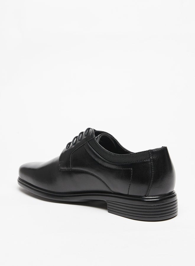 LBL by Shoexpress Solid Derby Shoes with Lace-Up Closure - Image 2