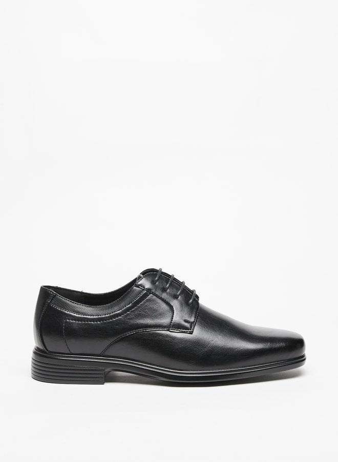 LBL by Shoexpress Solid Derby Shoes with Lace-Up Closure - Image 1